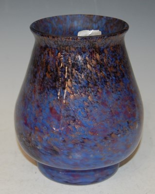 Lot 168 - A Monart vase shape 'RA' mottled dark blue,...