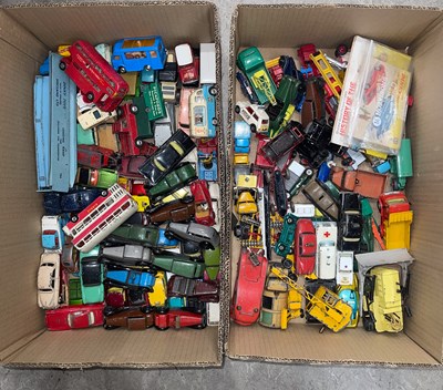 Lot 636 - Two boxes of assorted Dinky, Lesney and other...