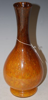 Lot 169 - A rare Monart vase shape 'WA', mottled brown,...