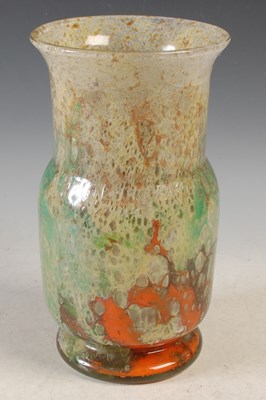 Lot 10 - A Monart vase, shape QG, mottled orange, green...