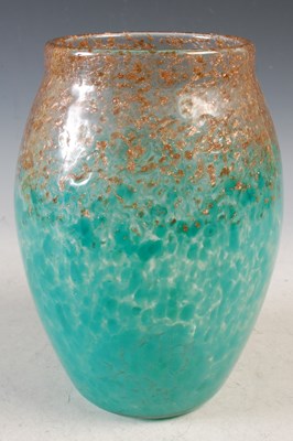 Lot 11 - A Monart glass vase, shape MF, mottled clear...