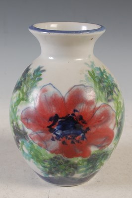 Lot 15 - A Highland Stoneware vase, decorated with red...