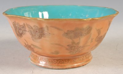 Lot 20 - A Chinese porcelain octagonal shaped footed...