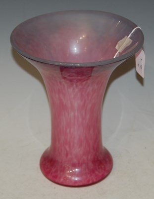 Lot 173 - An early Monart vase, mottled purple and pink...
