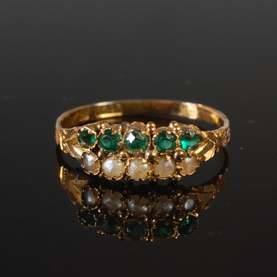 Lot 55 - A 19th century 15ct gold, split pearl and...