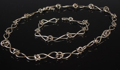 Lot 97 - Tiffany & Co, a sterling silver necklace and...