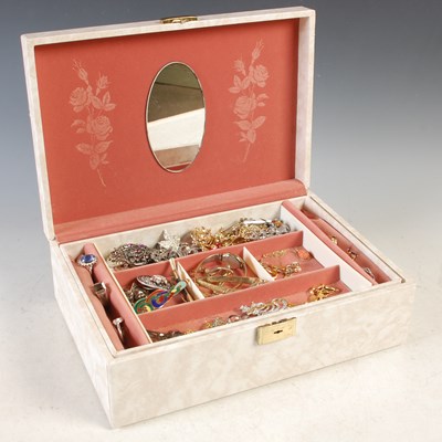 Lot 100 - A jewellery box containing a large collection...