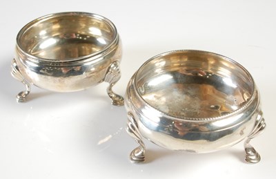 Lot 128 - A pair of Antique London silver salts, both...
