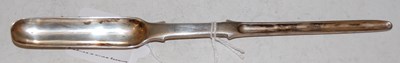 Lot 118 - A white metal marrow scoop, marks rubbed