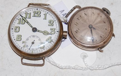Lot 119 - A vintage silver cased Rolex wristwatch, the...