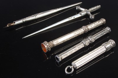 Lot 143 - A Glasgow silver letter opener in the form of...