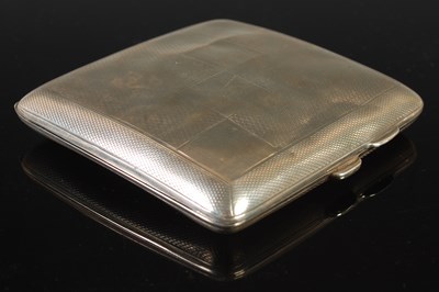 Lot 145 - A Birmingham silver cigarette case, 2.2 troy ozs.