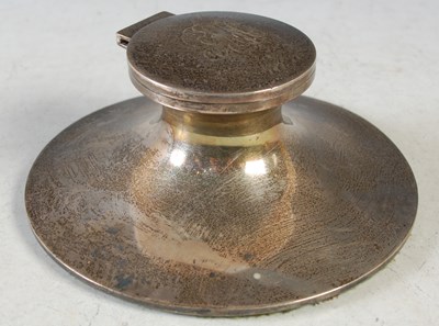 Lot 161 - A Birmingham silver capstan inkwell, 14.5cm...