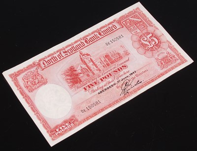 Lot 176 - A North of Scotland Bank Limited £5 note,...