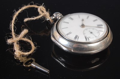 Lot 192 - A London silver pair cased pocketwatch, JNO....