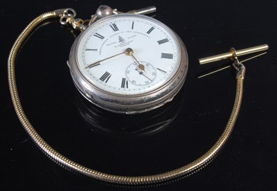 Lot 194 - A Birmingham silver cased chronometer...