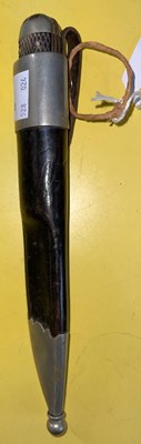 Lot 265 - A vintage hunting knife in white metal mounted...