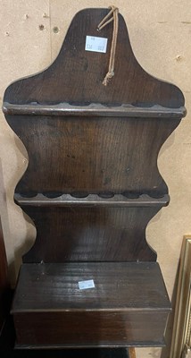 Lot 272 - An Antique carved wooden pipe rack, 52cm high...