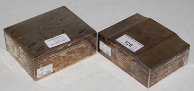 Lot 128 - Two silver cigarette boxes