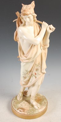 Lot 315 - A Royal Worcester ivory ground figure of a...