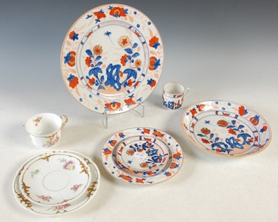 Lot 335 - An Imari palette part coffee and dinner set;...