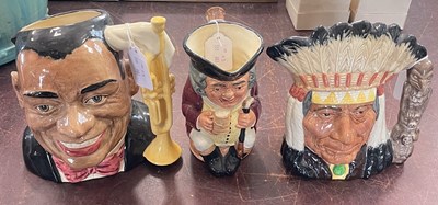 Lot 345 - A group of Royal Doulton character jugs to...