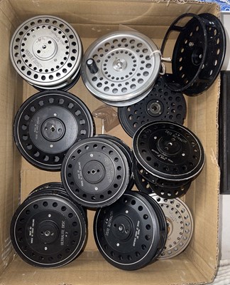 Lot 351 - A collection of assorted fishing reel spools,...