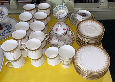 Lot 363 - A Paragon Athena pattern part tea set;...