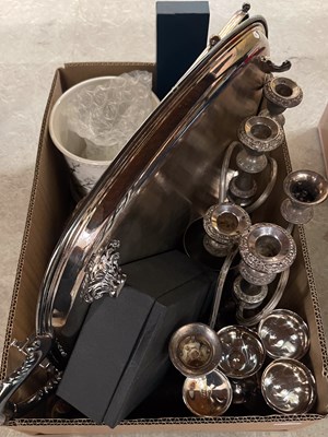 Lot 404 - A collection of assorted EP ware; together...