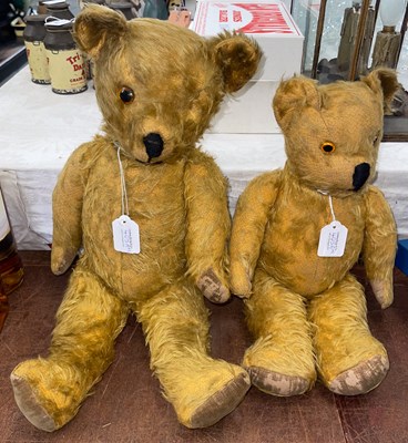 Lot 405A - Two early 20th century teddy bears.