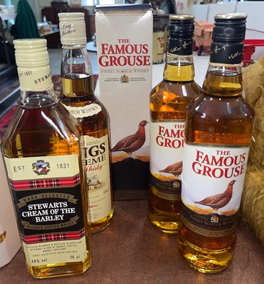 Lot 405B - Five bottles of assorted blended whisky to...