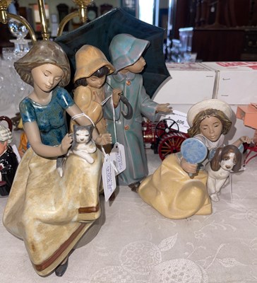 Lot 408A - A group of three assorted Lladro figures.