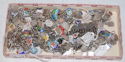 Lot 137 - Ten assorted white metal and enamel charm...