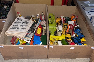 Lot 432 - Two boxes of assorted Dinky, Matchbox, Corgi,...