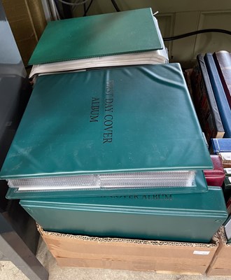 Lot 442 - A box of assorted First Day cover albums.