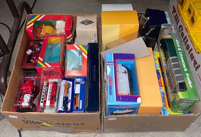 Lot 445 - Two boxes of assorted Britains model farm...