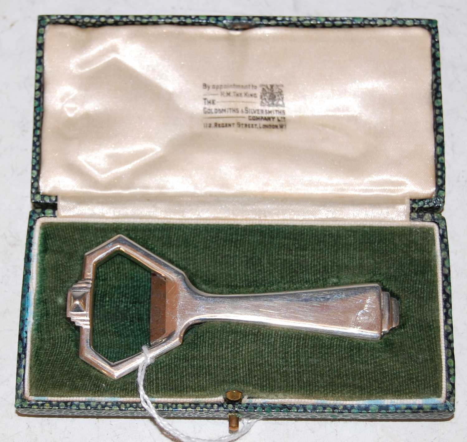 Lot 139 - A London silver Art Deco style bottle opener...