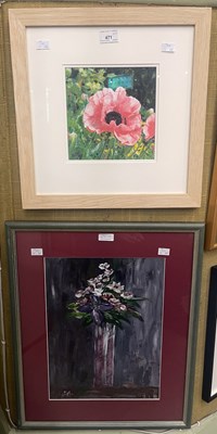 Lot 471 - Richard James Digance  
Still life with poppy...