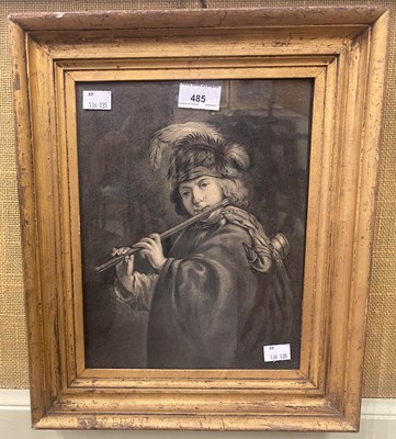 Lot 485 - After Frans Hals The Flute Player charcoal...