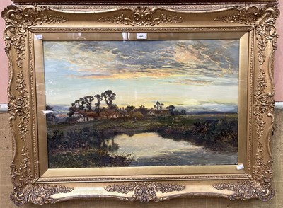 Lot 490 - Daniel Sherrin (1869-1940) 
Sunset landscape...