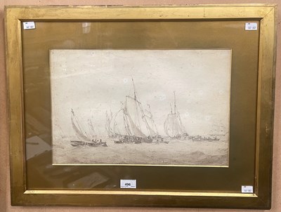 Lot 496 - 19th century English School  
Fishing boats,...