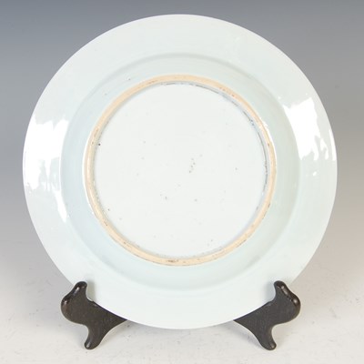 Lot 270 - A group of three Chinese porcelain plates,...