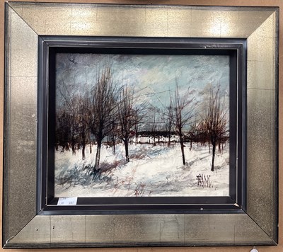 Lot 510 - Francois Franc (1926-1989) Snow covered winter...