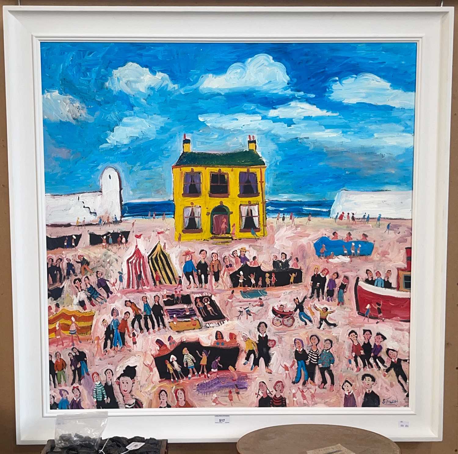 Lot 517 - Simeon Stafford (b.1956) 
House on the beach...