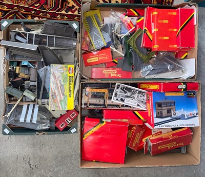 Lot 428C - Three boxes of assorted Hornby railway...