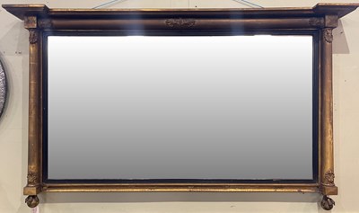Lot 529 - A 19th century giltwood overmantle mirror,...