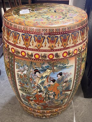 Lot 559 - A decorative Japanese Satsuma style ceramic...