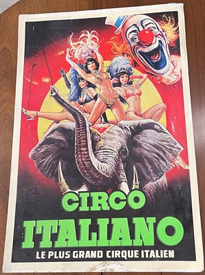 Lot 593 - A vintage circus poster 'Circo Italiano, Le...