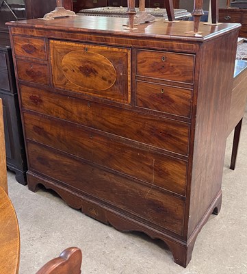 Lot 602 - A 19th century mahogany and boxwood lined...