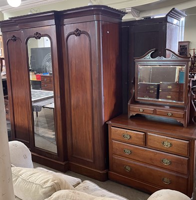 Lot 606 - A late 19th century mahogany breakfront...